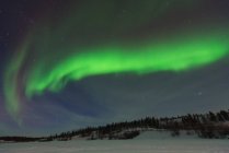 Scenic view of majestic Northern Lights, Yellowknife, Northwest Territories, Canada — Stock Photo