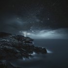 Fanad head leuchtturm bei nacht, co. donegal, irland — Stockfoto