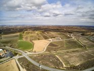 Вид с воздуха сельскохозяйственные угодья Лериды, Испания — стоковое фото