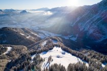 Winterlandschaft in den österreichischen Alpen bei Salzburg, Bayern, Österreich — Stockfoto
