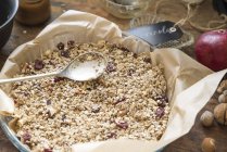 Close-up view of homemade Granola in bowl — Stock Photo