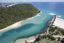 Aerial view of Tallebudgera Creek and Gold Coast, Queensland, Australia — Stock Photo
