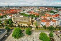 Vista panoramica sullo skyline della città, Hannover, Germania — Foto stock