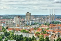 Vista panorâmica da cidade skyline, Hanover, Alemanha — Fotografia de Stock