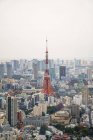 Vue panoramique sur le paysage urbain de la tour de Tokyo, Tokyo, Japon — Photo de stock