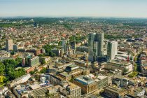 Vista aérea de Frankfurt am main, Frankfurt, Alemania - foto de stock