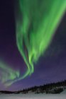 Живописный вид на величественное северное сияние, Йеллоунайф, Северо-Западные Территории, Канада — стоковое фото