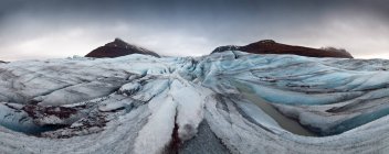 Vista panorâmica do glaciar Svinafellsjokull, Hornafjordur, Islândia — Fotografia de Stock