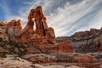 Scenic view of Druid Arch, Canyonlands National Park, Utah, America, USA — Stock Photo
