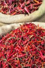 Close-up view of dried chili peppers — Stock Photo