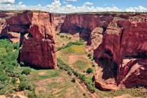 Scenic view of Canyon De Chelly National Monument viewed from North Rim, Arizona, America, USA — Stock Photo