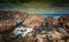 Vista panorâmica da costa rochosa, Canal Rocks, Yallingup, Austrália Ocidental, Austrália — Fotografia de Stock