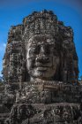 Volto in pietra intagliata, Tempio di Bayon, Angkor Wat, Cambogia — Foto stock