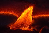 Close-up de um fluxo de lava em uma montanha, Havaí, América, EUA — Fotografia de Stock