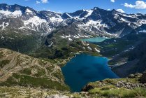 Aerial view of Lake Nivolet, Val d'Aosta, Italy — Stock Photo