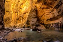 Мальовничим видом звужується, Сіон Національний парк, штат Юта, Америка, США — стокове фото