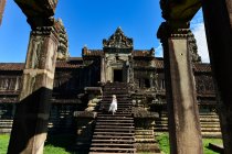 Angor Wat, arquitetura antiga no Camboja — Fotografia de Stock