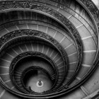La moderna escalera de Bramante, Estado de la Ciudad del Vaticano, Ital - foto de stock