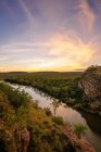 Sunset View of Katherine Gorge From Barrawei Lookout in Nitmiluk National Park, Northern Territory, Australia — Stock Photo