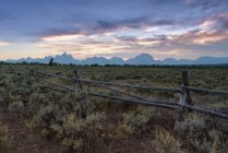 Panorama del paisaje rural, Moran, Wyoming, América, Estados Unidos - foto de stock