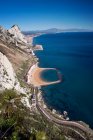 Aerial view of the sea coast in the summer — Stock Photo