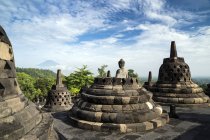 Scenic view of Stupas at Borobudur temple, Central Java, Indonesia — Stock Photo