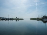 Veduta panoramica delle barche ormeggiate in un porto turistico, Salonicco, Macedonia e Tracia, Grecia — Foto stock