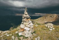 Scenic view of Stack of rocks on a mountain — Stock Photo