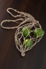 Closeup view of Three Limes in a mesh — Stock Photo