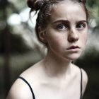 Retrato de una adolescente - foto de stock