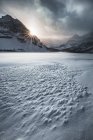 Malerischer Blick auf ländliche Winterlandschaft, Lake Louise, Alberta, Kanada — Stockfoto