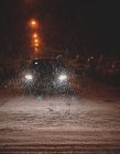Car driving in the snow, Chicago, America, USA — Stock Photo
