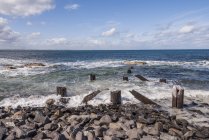 Vista panoramica del molo danneggiato, Capo Leeuwin, Augusta, Australia Occidentale, Australia — Foto stock