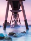 Malerischer Blick auf Pont del Petroli, Badalona, Barcelona, Spanien — Stockfoto