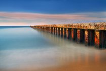 Scenic view of Stone jetty, Alpes-Cote-d'Azur, France — Stock Photo