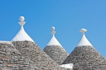 Toits de Trullo, Alberobello, Pouilles, Italie — Photo de stock