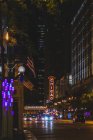 Живописный вид на ночное время в Чикаго, Сша — стоковое фото