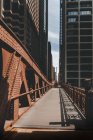 Scenic view of Bridge over Chicago river, Illinois, United States — Stock Photo
