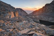Scenic view of sunrise over williamson canyon, Kings Canyon National Park, California, United States — Stock Photo