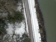 Aerial view of a coastal road, Ireland — Stock Photo