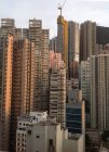 Vista panorámica del horizonte de la ciudad, Hong Kong, China - foto de stock