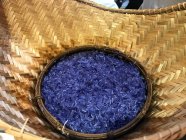 Bowl of Thai blue rice — Stock Photo