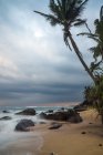 Живописный вид на тропический пляж, Полхена, Матара, Южная провинция, Шри-Ланка — стоковое фото