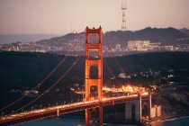 Vista aérea del puente Golden Gate, san francisco, EE.UU. - foto de stock