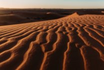 Vista panorâmica de ondulações na areia, deserto do Saara, Marrocos — Fotografia de Stock