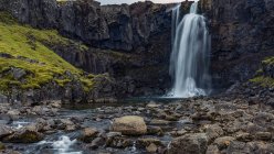 Scenic view of Gufufoss in Seydisfjordur, Eastern Iceland — Stock Photo
