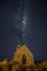 Milky way over Church of Good Shepherd — Stock Photo