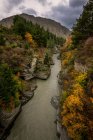 Aerial view of river near Queenstown, South Island, New Zealand — Stock Photo