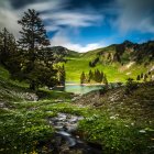 Chrindi Lake landscape, Stockhorn, Bern, Швейцария — стоковое фото