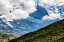 Blick auf die Nordwand des Eigerberges, Grindelwald, Bern, Schweiz — Stockfoto